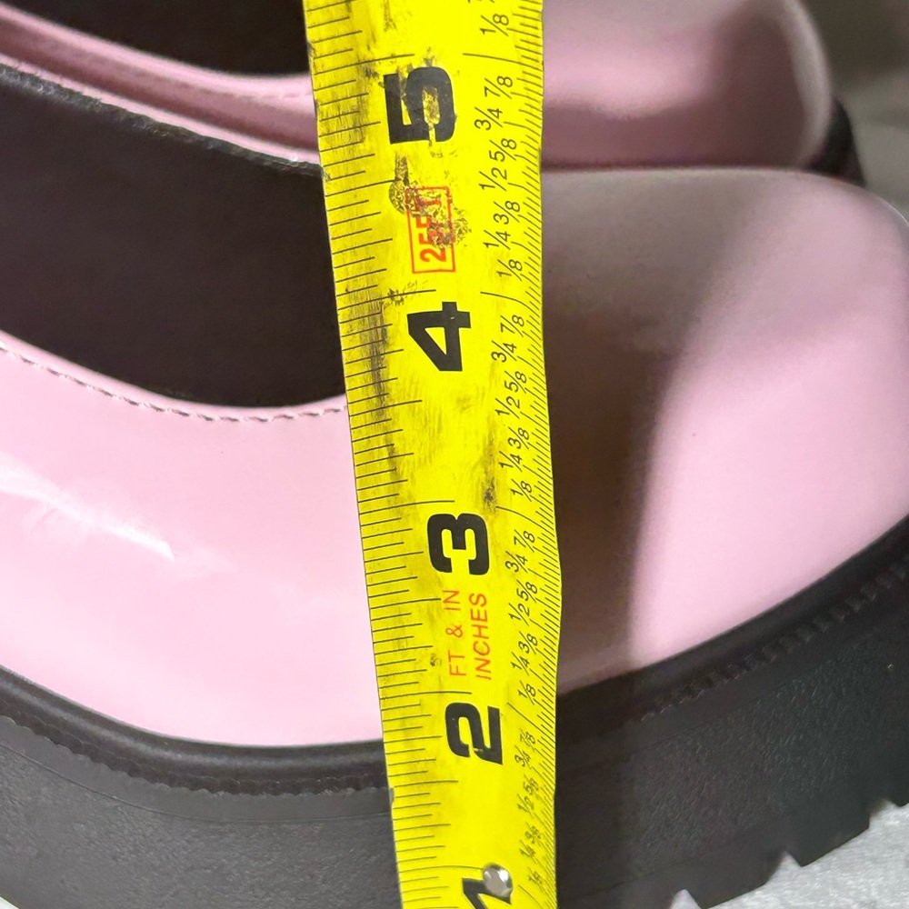 Soda Faby Pink Platform/Mary Jane  chunky heel size 8.5 - Picture 6 of 9